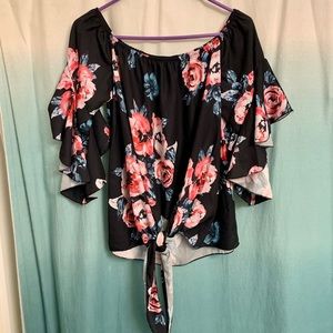 Off the shoulder floral top